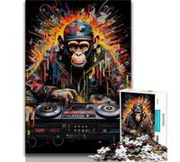 Rompecabezas para Adultos de 1000 Piezas DJ Monkey 1000 Piezas para Adolescentes desafío de Inteligencia Cerebral Juguetes adictivos para decoración del hogar 75x50cm