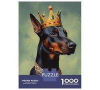 Rompecabezas para Adultos De 1000 Piezas Doberman Pinscher Dog Rompecabezas para Adultos Juego De Ingenio Análisis Y Lógica Actividades Divertidas para Hacer En Casa, 38x26cm/1000pcs