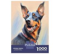 Rompecabezas para Adultos De 1000 Piezas Doberman Pinscher Sketch Rompecabezas para Adultos Juguetes Antiestrés Decoración del Hogar Juego Desafiante Regalos 70x50cm/1000pcs