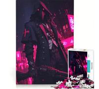 Rompecabezas para Adultos de 1000 Piezas: Doctor de la Peste ciberpunk con Rifle, Juguetes para armar, para la diversión Familiar, con Piezas de Formas aleatorias Que encajan Perfectamente 38x26cm