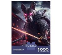 Rompecabezas para Adultos De 1000 Piezas Dog Basset Hound Samurai Warrior Rompecabezas para Adultos Juegos Relajantes Decoración del Hogar Desafío Educativo 70x50cm/1000pcs