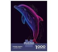 Rompecabezas para Adultos De 1000 Piezas Dolphin Neon Animal Rompecabezas Juego De Ingenio Mejora La Memoria Regalos para Amigos Y Familiares 52x38cm/1000pcs