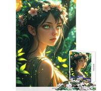 Rompecabezas para Adultos de 1000 Piezas Doncella del Bosque Encantado Juguetes de Bricolaje Gran Regalo para Juegos Juegos relajantes interacción Entre Padres e Hijos tamaño 38x26cm