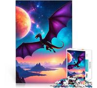 Rompecabezas para Adultos de 1000 Piezas Dragón al Amanecer Juegos educativos Decoración del hogar Mejorar el Amor Entre Parejas 38x26cm