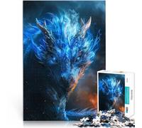 Rompecabezas para Adultos de 1000 Piezas dragón Anciano de Ojos Azules Juego Intelectual Decoración de Pared cumpleaños y Navidad 52x38cm