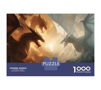 Rompecabezas para Adultos De 1000 Piezas Dragon Battle Fantasy Artwork Rompecabezas para Adultos Juegos Divertidos Pero Divertidos Y Humorísticos Cumpleaños 38x26cm/1000pcs