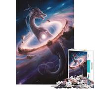 Rompecabezas para Adultos de 1000 Piezas Dragón Celestial en una Nebulosa cósmica Juego desafiante Juguete Educativo Decoración Perfecta Regalo Divertido (Tamaño 38x26cm)