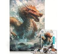 Rompecabezas para Adultos de 1000 Piezas: Dragón Chino Entre Nubes, Juego de ingenio, ensamblaje de Patrones, Regalo Ideal para los Amantes de los Juegos 50x75cm