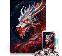 Rompecabezas para Adultos de 1000 Piezas Dragón Cósmico Entrena tu Cerebro y Tus Manos Decoración de Pared cumpleaños y Navidad 75x50cm