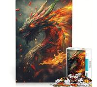 Rompecabezas para Adultos de 1000 Piezas: Dragón de Chile Picante, Juegos Divertidos, interacción Entre Padres e Hijos, Cada Pieza es única 50x75cm