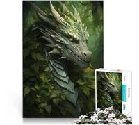 Rompecabezas para Adultos de 1000 Piezas Dragón del Bosque de fantasía Juguetes de Juego desafiantes Mejorar el Amor Entre Parejas 38x26cm