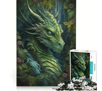 Rompecabezas para Adultos de 1000 Piezas: Dragón del Bosque fantástico, Juego práctico, Divertido y con Humor, Colección de Artistas, Bellas Artes 38x26cm