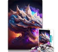 Rompecabezas para Adultos de 1000 Piezas dragón en Humo V Juego Educativo Familiar Ideal para decoración de Escritorio 75x50cm