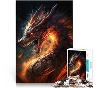 Rompecabezas para Adultos de 1000 Piezas Dragón furioso Hecho de cartón para Mayores de 14 años Juguetes educativos para Aprender Regalos de cumpleaños de Navidad tamaño:26x38cm/10.24x14.96pulgada