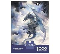 Rompecabezas para Adultos De 1000 Piezas Dragon In A Storm Rompecabezas para Adultos Juego De Ingenio Aliviador del Estrés Actividades Divertidas En Casa 38x26cm/1000pcs