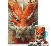 Rompecabezas para Adultos de 1000 Piezas, Dragón Lunar Chino, Juego práctico, Difícil y desafiante, Colección de Artistas, Bellas Artes 38x26cm