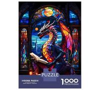 Rompecabezas para Adultos De 1000 Piezas Dragon Reading Book Rompecabezas para Adultos Juegos Relajantes Mejora La Memoria Regalo De Cumpleaños, Regalos, 70x50cm/1000pcs