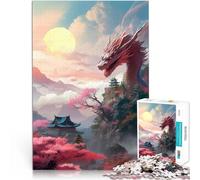 Rompecabezas para Adultos de 1000 Piezas Dragón sobre Las Nubes Desafío difícil para aliviar el estrés Decoración del hogar 75x50cm