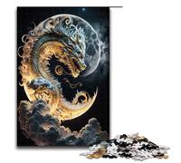 Rompecabezas para Adultos de 1000 Piezas Dragón Valiente Cada Pieza es única Un desafío Divertido para Toda la Familia 75x50cm