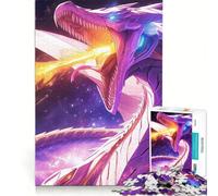 Rompecabezas para Adultos de 1000 Piezas: Dragones con Aliento láser, Juego Educativo, Carrera de Velocidad Manual, Regalo de cumpleaños, obsequios 38x26cm