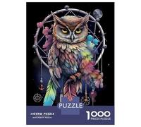 Rompecabezas para Adultos De 1000 Piezas Dreamcatcher Mandala Owl Rompecabezas para Adultos Juego De Ingenio para La Diversión Familiar Actividades Divertidas En Casa, 70x50cm/1000pcs
