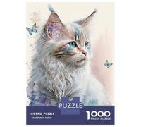 Rompecabezas para Adultos De 1000 Piezas Dreamy Watercolor Cat Rompecabezas para Adultos Juego Práctico Oferta De Regalo De Cumpleaños como Regalos para Toda La Familia 38x26cm/1000pcs