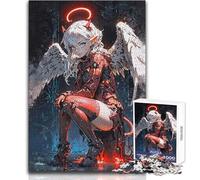 Rompecabezas para Adultos de 1000 Piezas, Dualidad Angélica, para una Noche de Juegos y diversión Familiar, un Regalo Divertido y Divertido, tamaño 50x75cm