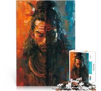 Rompecabezas para Adultos de 1000 Piezas Dualidad de Shiva Juguetes de Juego para Regalo Familiar para la decoración del hogar 38x26cm
