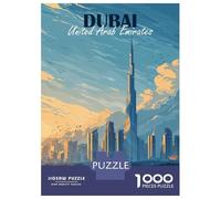 Rompecabezas para Adultos De 1000 Piezas Dubai, United Arab Emirates Skyline Art Rompecabezas para Adultos Juguetes Antiestrés Decoración del Hogar Juego Desafiante Regalos 38x26cm/1000pcs