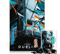Rompecabezas para Adultos de 1000 Piezas,Dublín,Irlanda Juguete Divertido para Jugar y desafiar la Mente Juego Acogedor Regalo Ideal para cumpleaños (38x26cm)