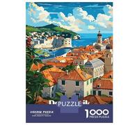 Rompecabezas para Adultos De 1000 Piezas Dubrovnik, Croatia Travel Rompecabezas para Adultos Juego De Ingenio Regalos para Mujeres Actividades Divertidas En Casa 70x50cm/1000pcs