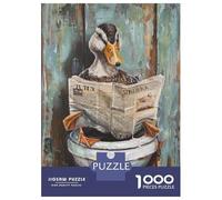 Rompecabezas para Adultos De 1000 Piezas Duck Reading Newspaper in Toilet Rompecabezas para Adultos Juegos Familiares Arte De Pared Oferta como Regalos para Toda La Familia 52x38cm/1000pcs