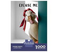 Rompecabezas para Adultos De 1000 Piezas Duck with Bow Excuse Me Rompecabezas para Adultos Juegos De Relajación Regalo De Cumpleaños Regalos para Reducir El Estrés 70x50cm/1000pcs