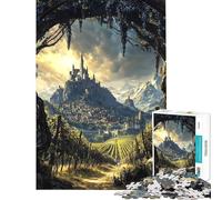 Rompecabezas para Adultos de 1000 Piezas Dusk Over The Vine Throne (El crepúsculo sobre la Vid) Juego de ingenio Decoración de Pared Regalos para Amigos y Familiares (Tamaño 38x26cm)