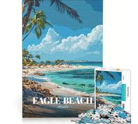 Rompecabezas para Adultos de 1000 Piezas: Eagle Beach, Aruba, paraíso Tropical, Juegos relajantes, interacción Entre Padres e Hijos, colección de Artistas, Bellas Artes 50x75cm
