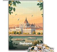 Rompecabezas para Adultos de 1000 Piezas, Edificio del Parlamento de Budapest, Juguetes educativos de Aprendizaje, Juegos Familiares Que fomentan el Amor en Pareja (38x52cm), 1000 Piezas