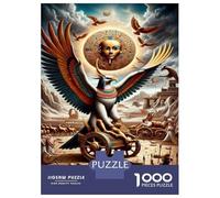 Rompecabezas para Adultos De 1000 Piezas Egyptian God Horus Art Print Rompecabezas para Adultos: Juegos Prácticos De Análisis Y Lógica, Regalos para Amigos Y Familiares 38x26cm/1000pcs