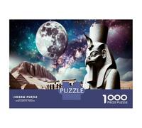 Rompecabezas para Adultos De 1000 Piezas Egyptian Pyramid Moon Night Rompecabezas Juegos Familiares Pero Divertidos Y Humorísticos Cumpleaños 38x26cm/1000pcs
