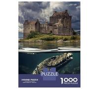 Rompecabezas para Adultos De 1000 Piezas Eilean Donan Nessie Rompecabezas para Adolescentes Juguetes Antiestrés Desafío Difícil Cumpleaños 52x38cm/1000pcs