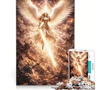 Rompecabezas para Adultos de 1000 Piezas: El arcángel Gabriel Lucha contra el Diablo Juegos relajantes para ejercitar la Mente y Las Manos cumpleaños 38x52cm