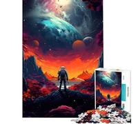 Rompecabezas para Adultos de 1000 Piezas El Astronauta perdido Un Reto para completar Diversión en Familia Juegos Divertidos para Mayores de 14 años (50x75cm)