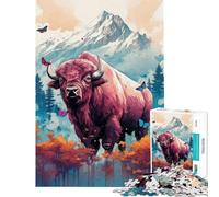 Rompecabezas para Adultos de 1000 Piezas El Behemoth Errante Juegos relajantes para Adultos Que mejoran la Memoria cumpleaños y Navidad (tamaño 38x52cm)