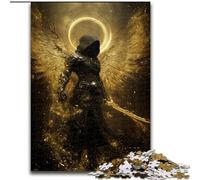 Rompecabezas para Adultos de 1000 Piezas: El Caballero Misterioso Juego Interactivo Familiar navideño Juego de Actividades Familiares 50x75cm