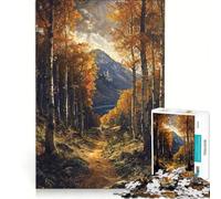 Rompecabezas para Adultos de 1000 Piezas El Camino Menos transitado Juego de ingenio Regalo de cumpleaños Ideal para Decorar el Escritorio 38x52cm