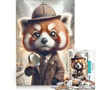 Rompecabezas para Adultos de 1000 Piezas: El Caso del Detective Panda, Juegos Familiares, análisis y lógica, para Mejorar el Amor en Pareja 38x52cm
