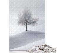 Rompecabezas para Adultos de 1000 Piezas: El Centinela Silencioso del Invierno, para interactuar con Familiares (75 x 50 cm)