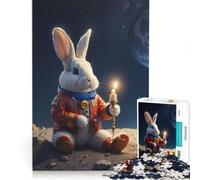 Rompecabezas para Adultos de 1000 Piezas El Conejo está en la Luna Juegos relajantes para desconectar intelectualmente Regalo de cumpleaños o para viajeros 38x52cm