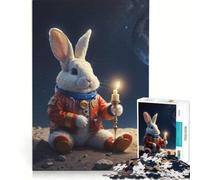 Rompecabezas para Adultos de 1000 Piezas El Conejo está en la Luna Juegos relajantes para ejercitar la Mente y Las Manos cumpleaños y Navidad 50x75cm