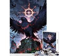 Rompecabezas para Adultos de 1000 Piezas: El Cuervo Carmesí del Apocalipsis Juguetes de decoración para el hogar Regalos de cumpleaños Juego de ingenio Entrena tu Cerebro y Tus Manos tamaño 50x75cm