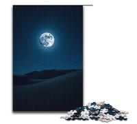 Rompecabezas para Adultos de 1000 Piezas: El Desierto bajo la luz de la Luna: un Misterio y una Paz. Cada Pieza es única. Juego desafiante y Divertido para Toda la Familia. 1000 Piezas (38 x 26 cm).